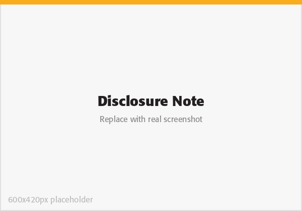 ECLHive disclosure note screen